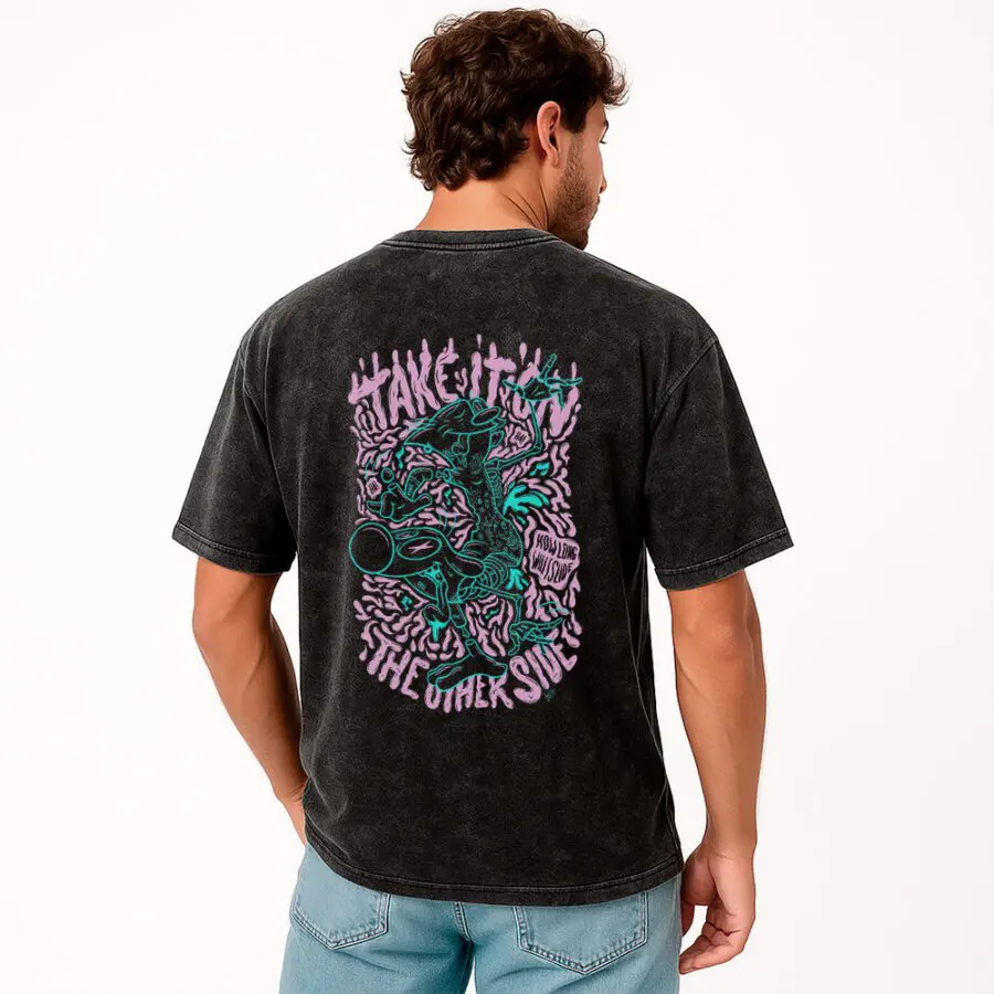 Remera Acid Wash de How Long will I side