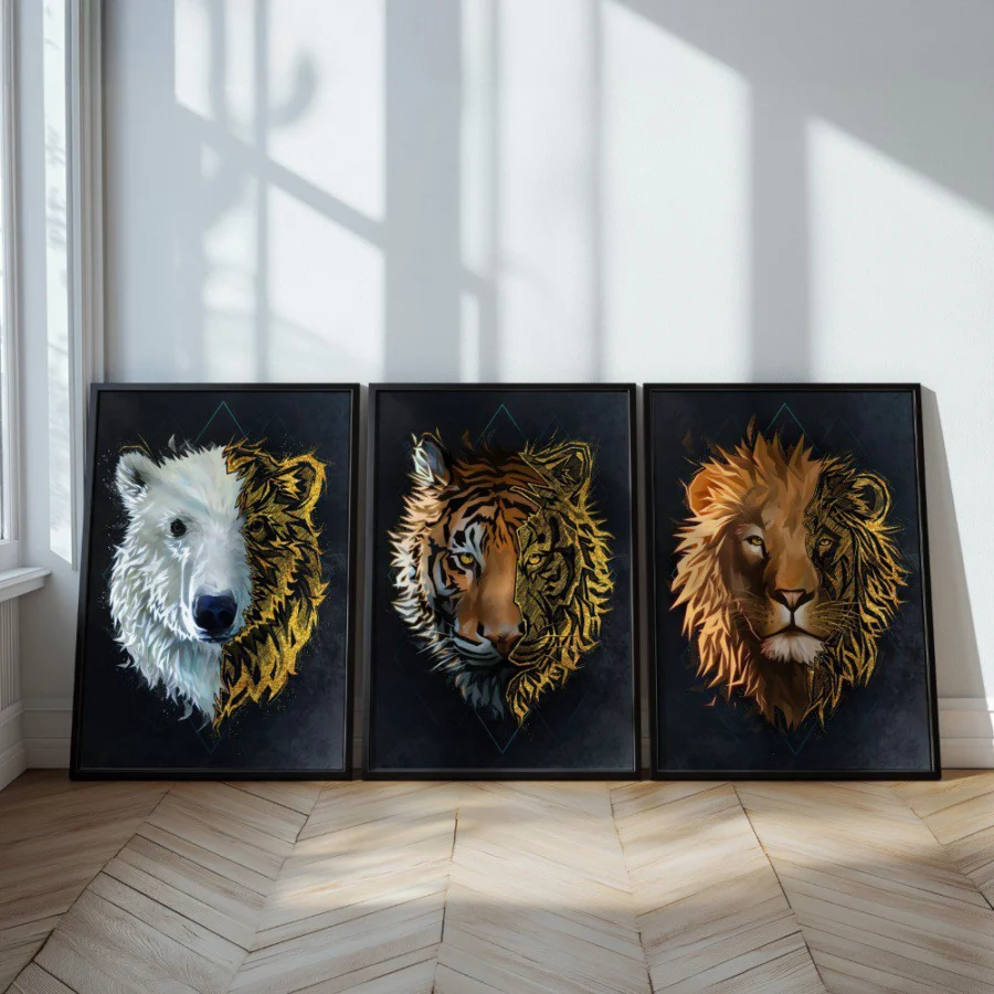 Mural Tríptico Animals