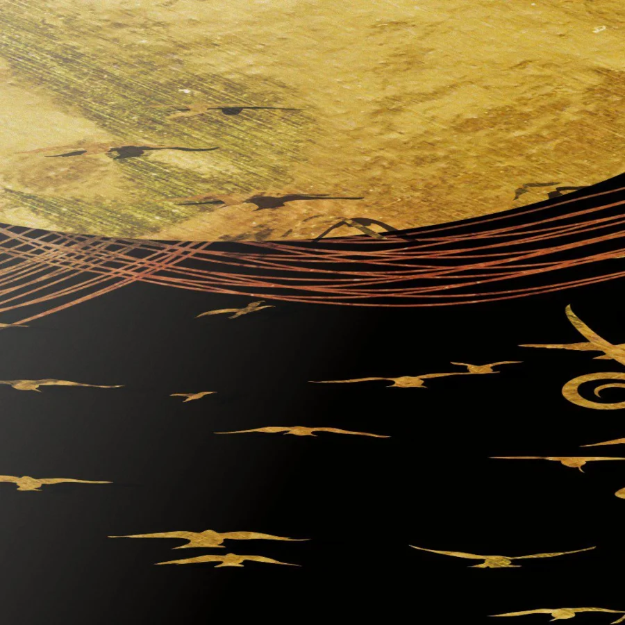 Mural Tríptico Golden Landscape