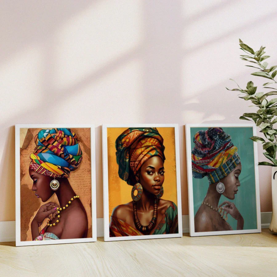 Mural Tríptico Mujeres de África