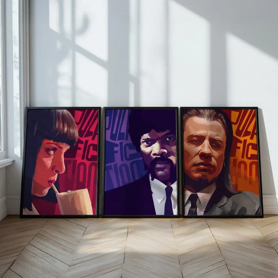 Mural Tríptico Pulp Fiction