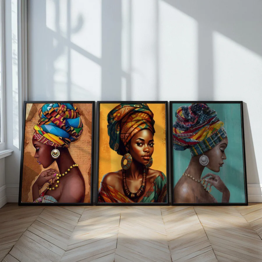 Mural Tríptico Mujeres de África