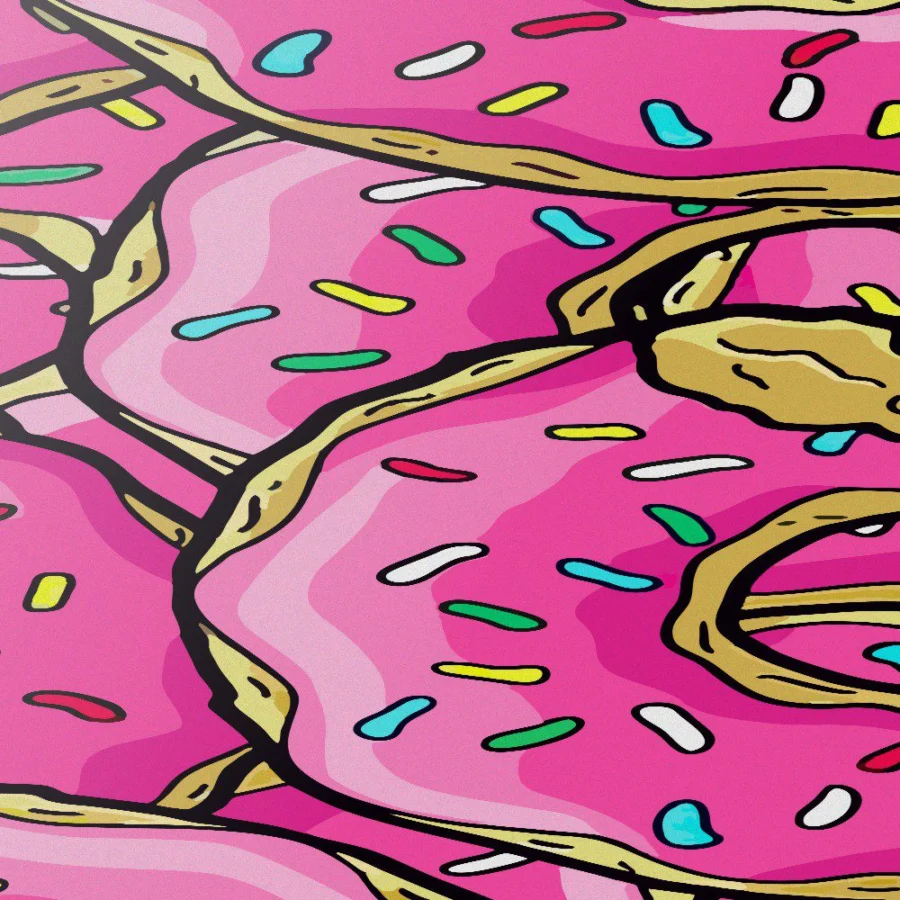 Mural Tríptico Los Simpson
