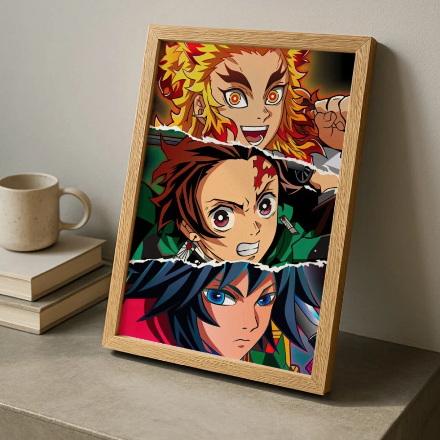 Cuadro de Demon Slayer (ojos)