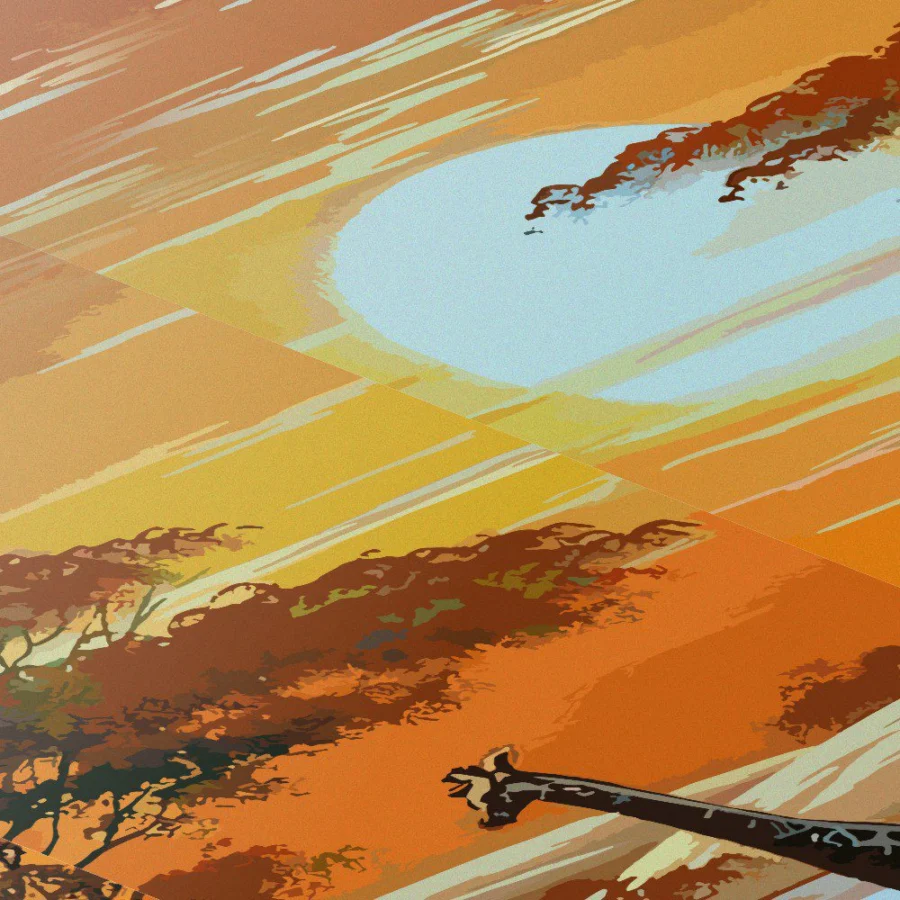 Giraffe Sunset
