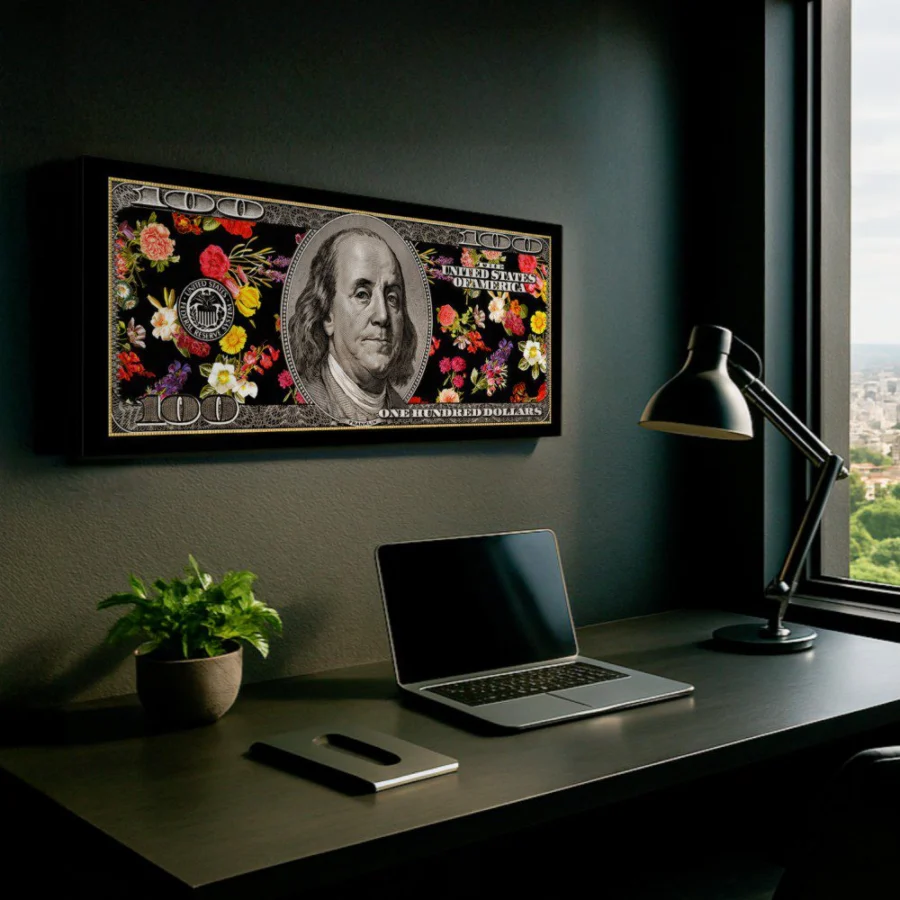 Mural Billete con Flores