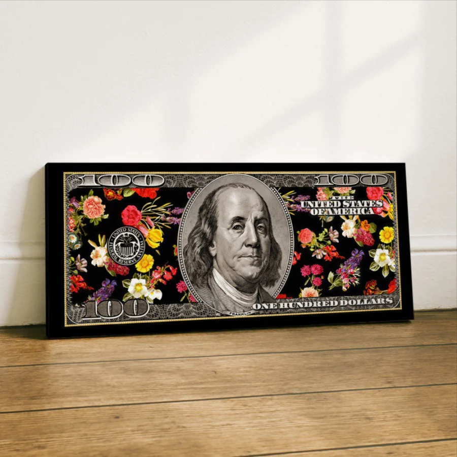 Mural Billete con Flores