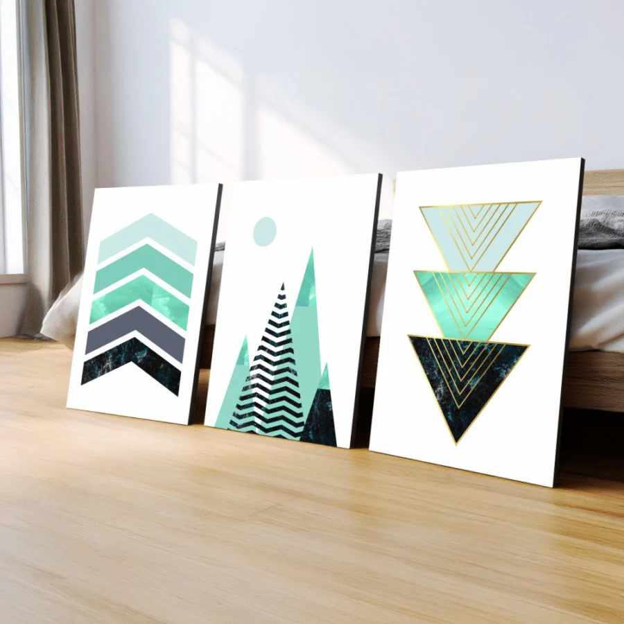 Mural Tríptico Set Geométrico