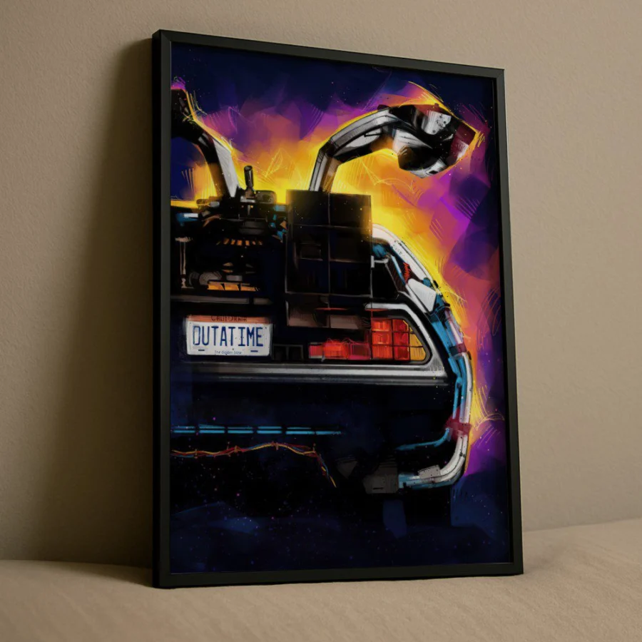 Cuadro de Volver al Futuro - Delorean