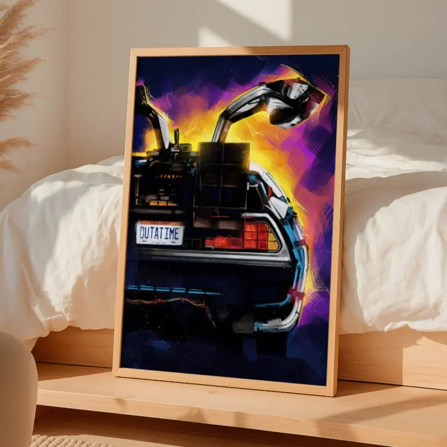 Cuadro de Volver al Futuro - Delorean