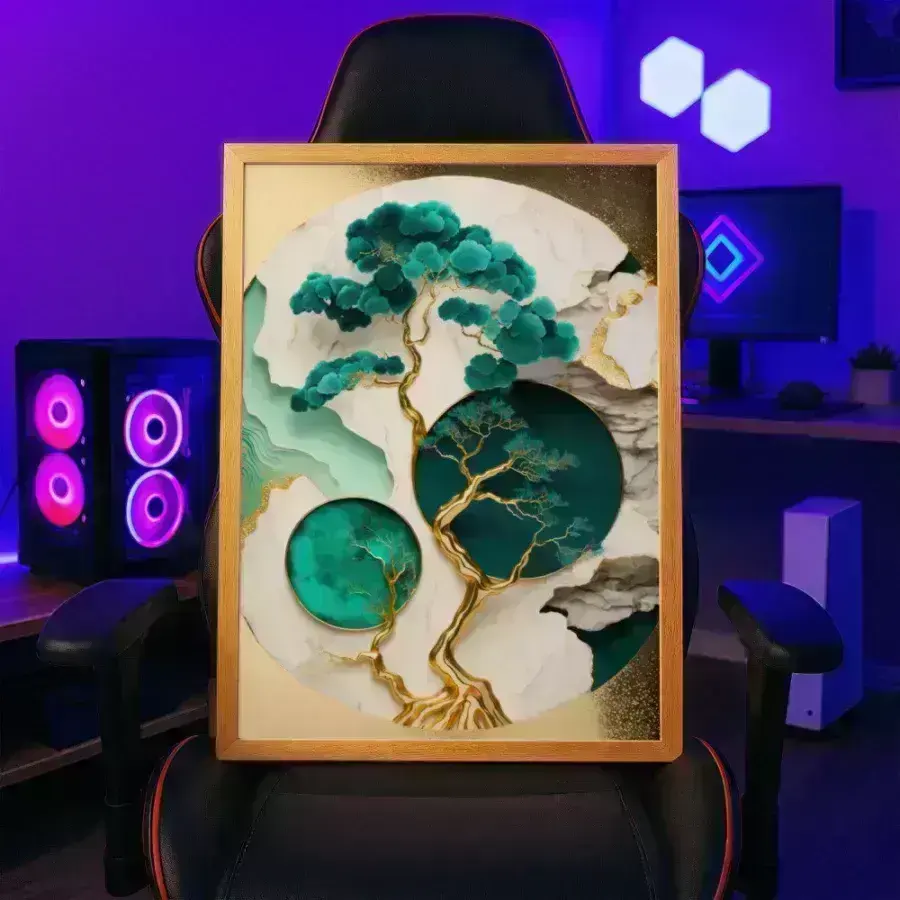 Cuadro de Bonsai Abstracto arte
