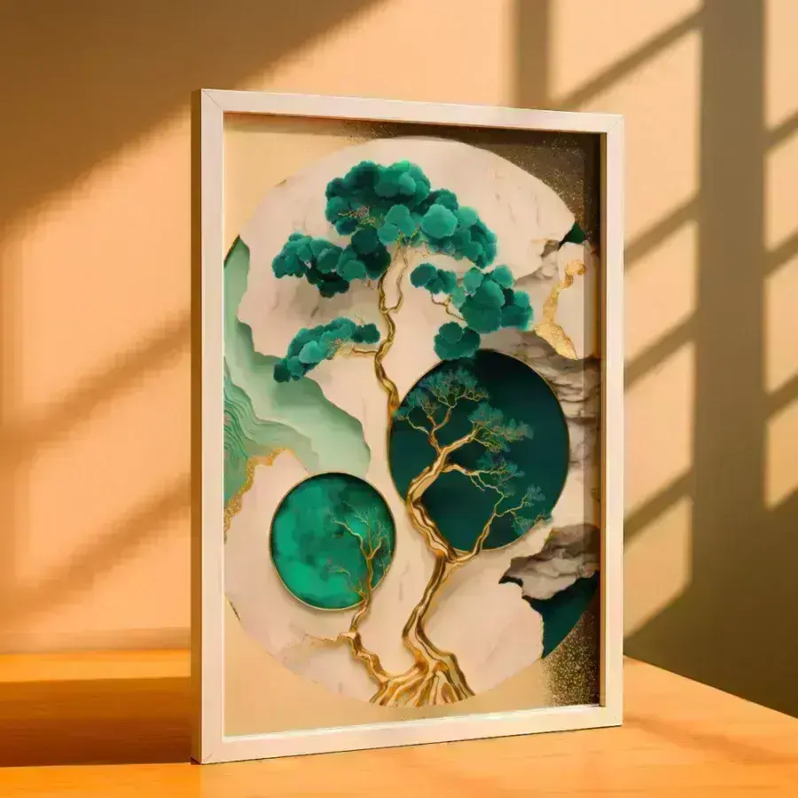 Cuadro de Bonsai Abstracto arte