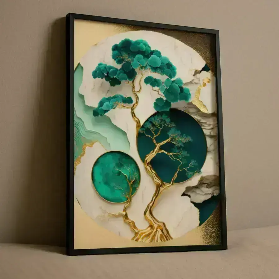 Cuadro de Bonsai Abstracto arte