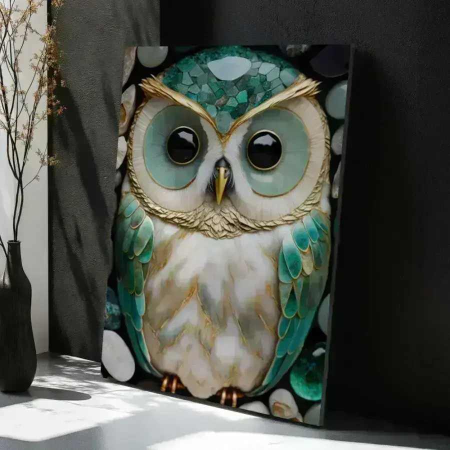 Cuadro de Búho de Jade