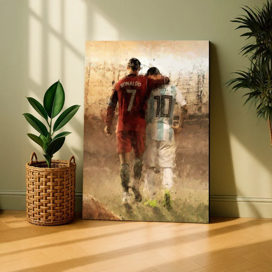 Cuadro de Cristiano Ronaldo Y Lionel Messi