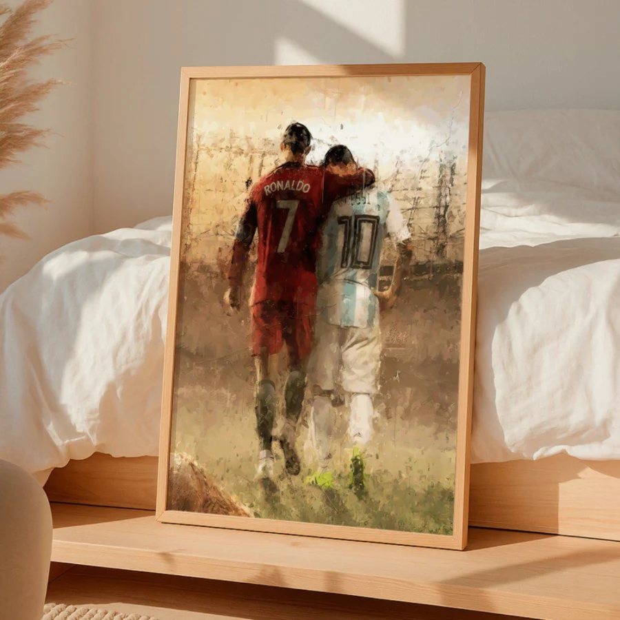 Cuadro de Cristiano Ronaldo Y Lionel Messi