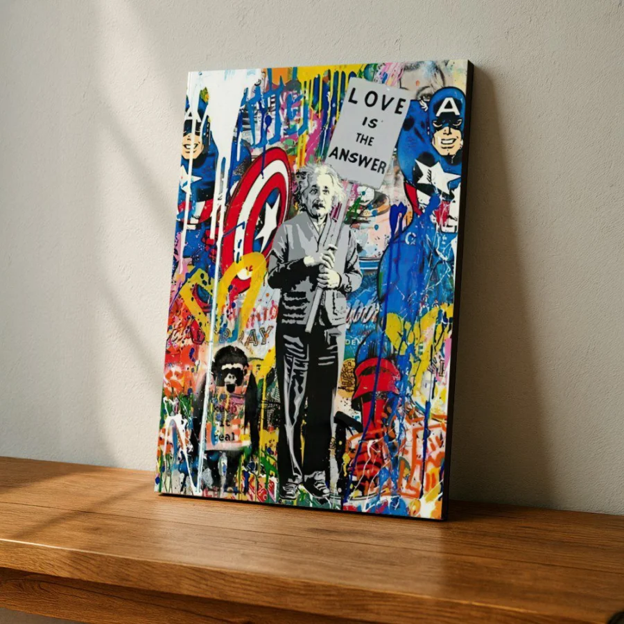 Cuadro de Albert Einstein by Banksy