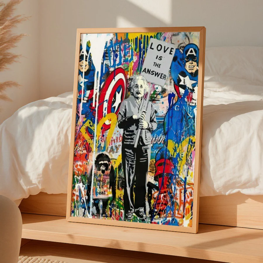Cuadro de Albert Einstein by Banksy