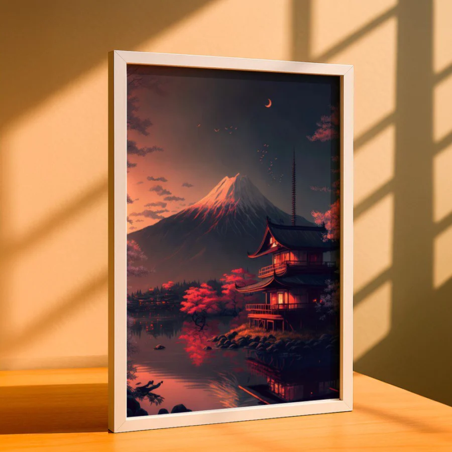 Cuadro de Japón Fuji en Otoño