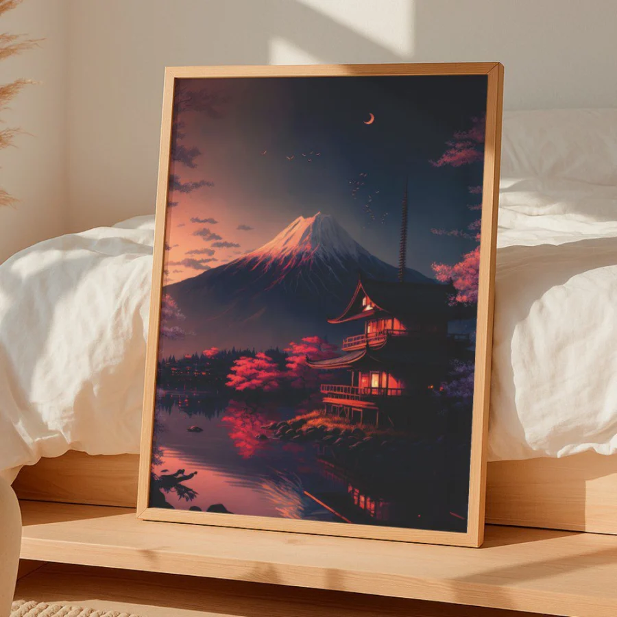 Cuadro de Japón Fuji en Otoño