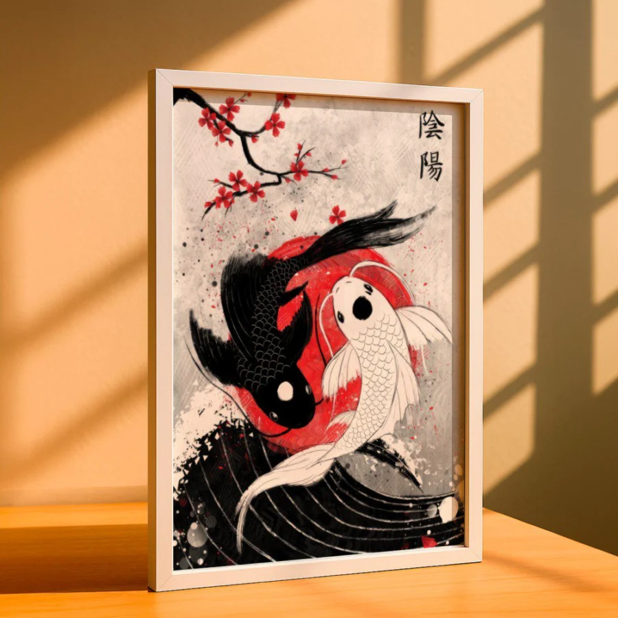 Cuadro de Koi Yin Yang