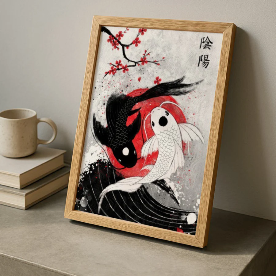 Cuadro de Koi Yin Yang