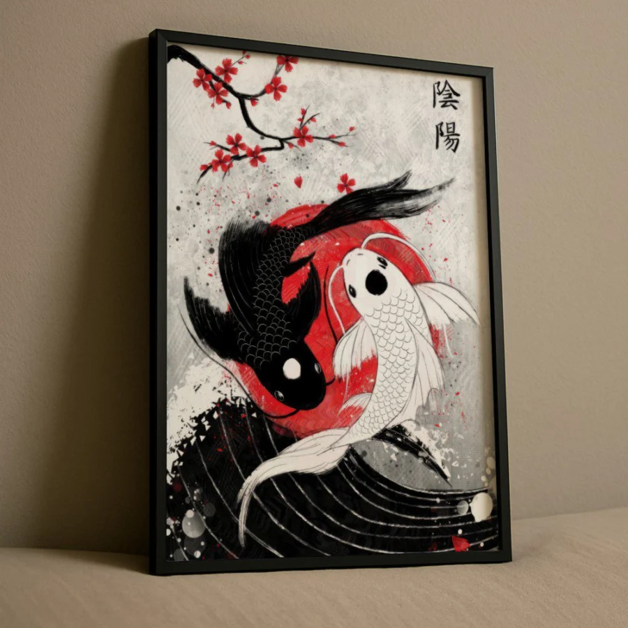 Cuadro de Koi Yin Yang