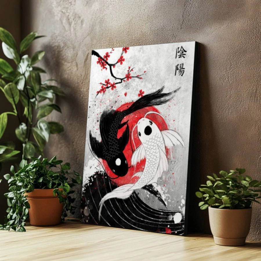 Cuadro de Koi Yin Yang