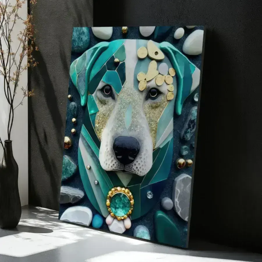 Cuadro de Perro de Jade