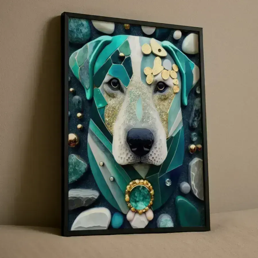 Cuadro de Perro de Jade