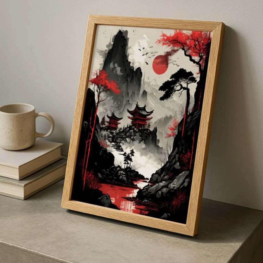 Cuadro de Río Rojo Japonés