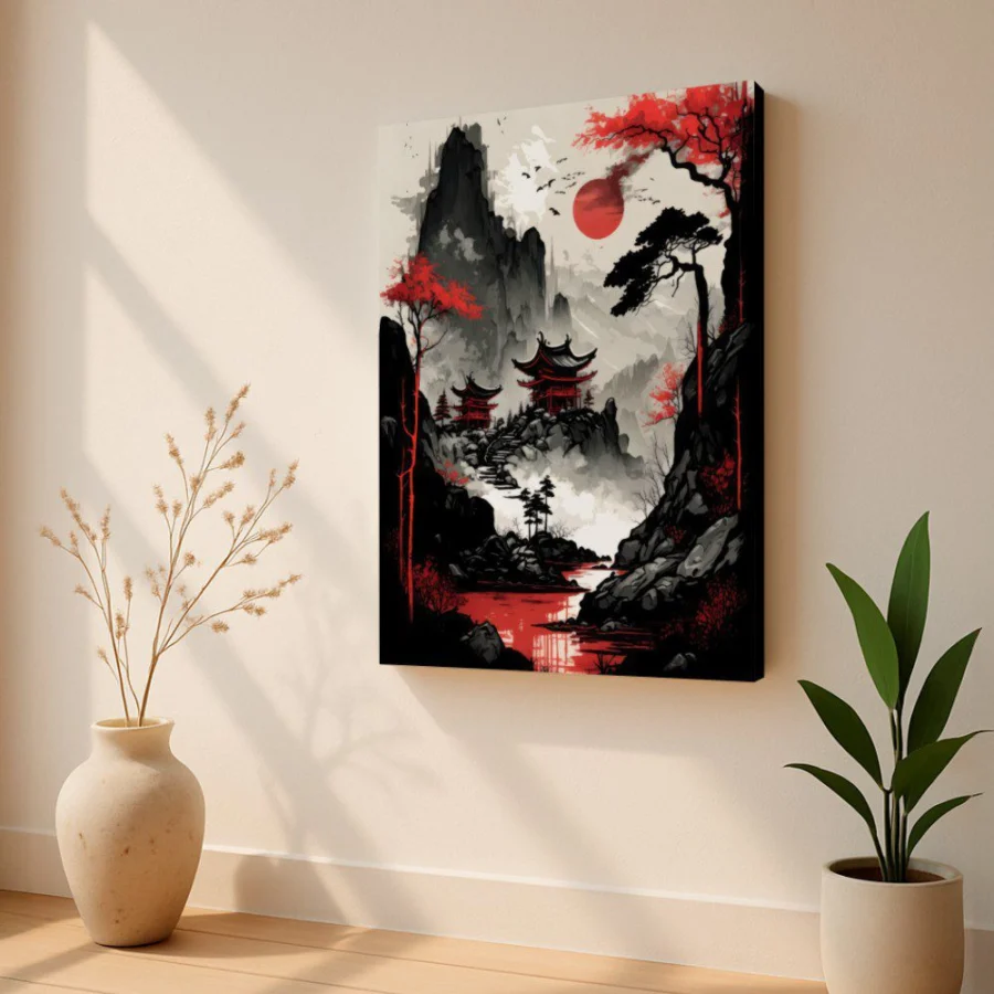 Cuadro de Río Rojo Japonés