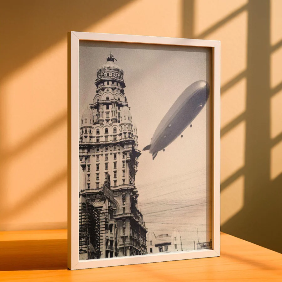 Cuadro de Graf Zeppelin en Montevideo