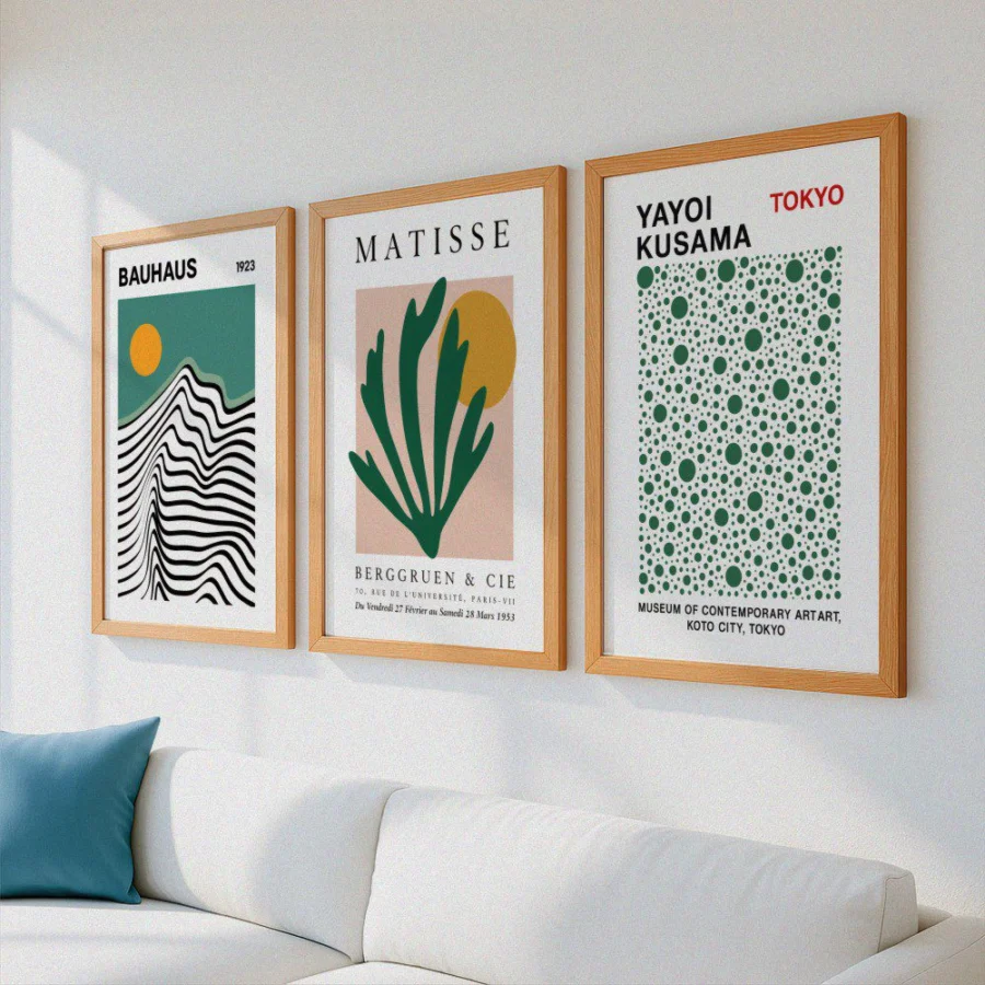 Mural Tríptico Bauhaus Matisse