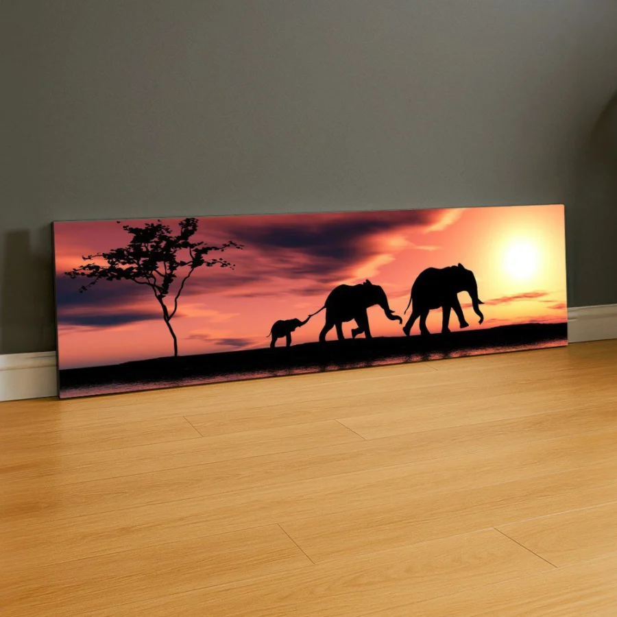Elephant in sunset