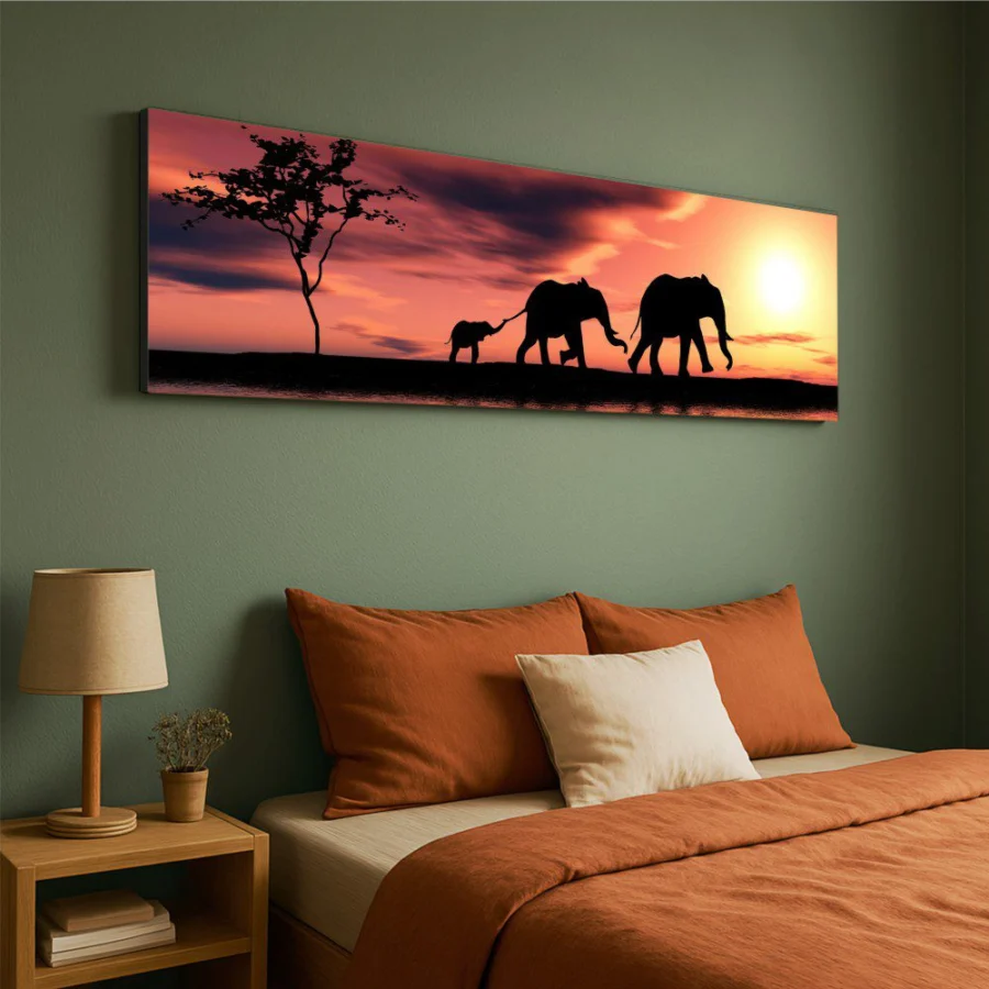 Elephant in sunset