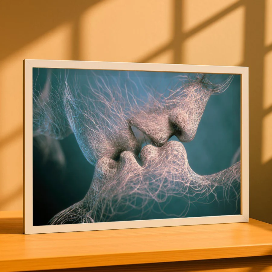 Cuadro de Beso Abstracto