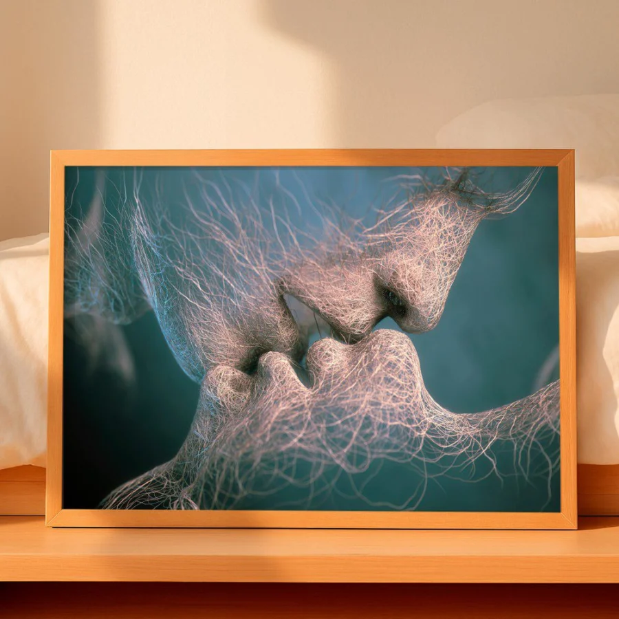 Cuadro de Beso Abstracto