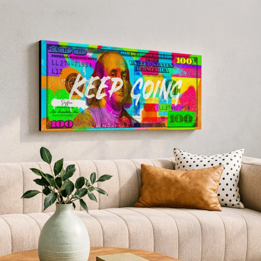 Mural Billete Keep Going