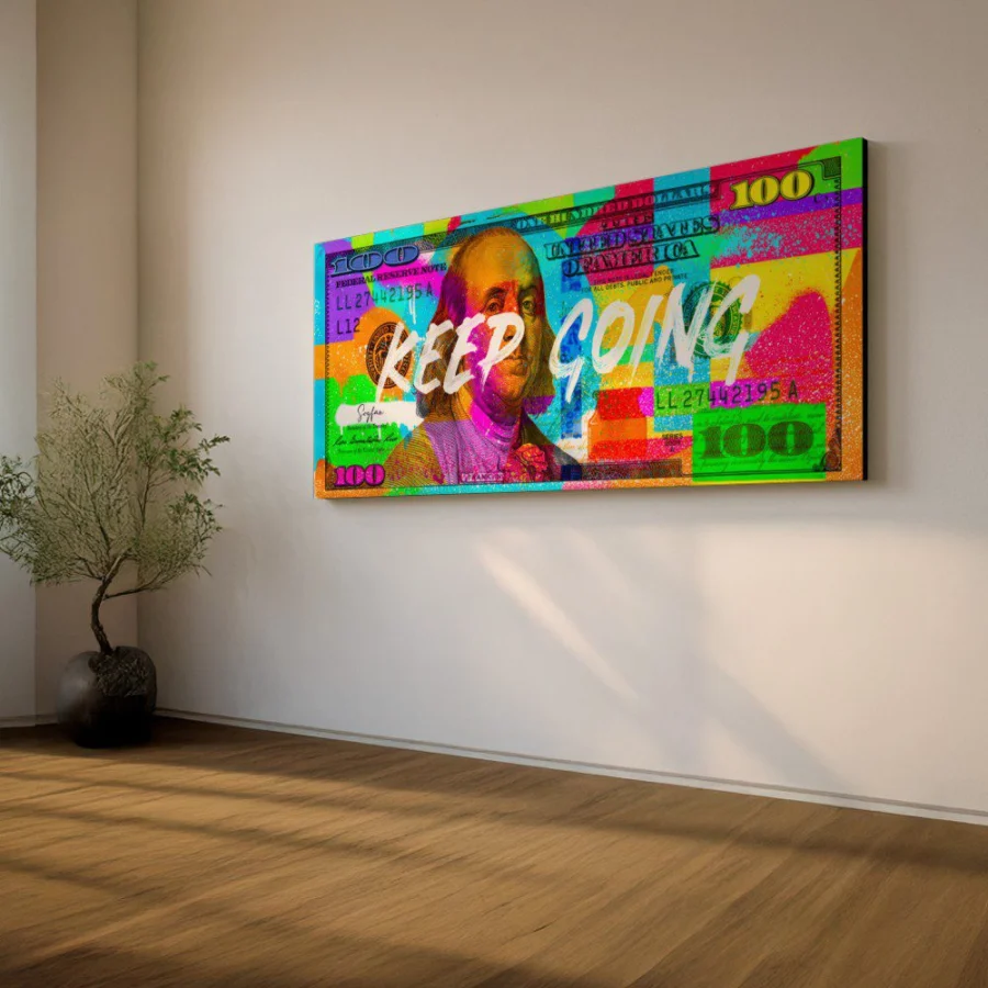 Mural Billete Keep Going