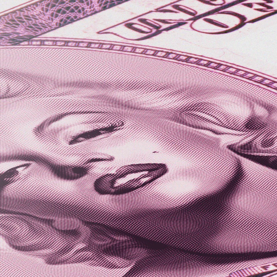 Mural Billete Marilyn Monroe rosado