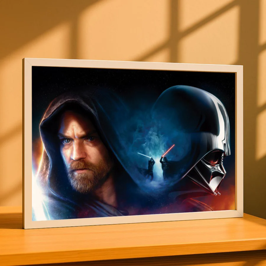 Cuadro de Obi Wan Kenobi vs Darth Vader
