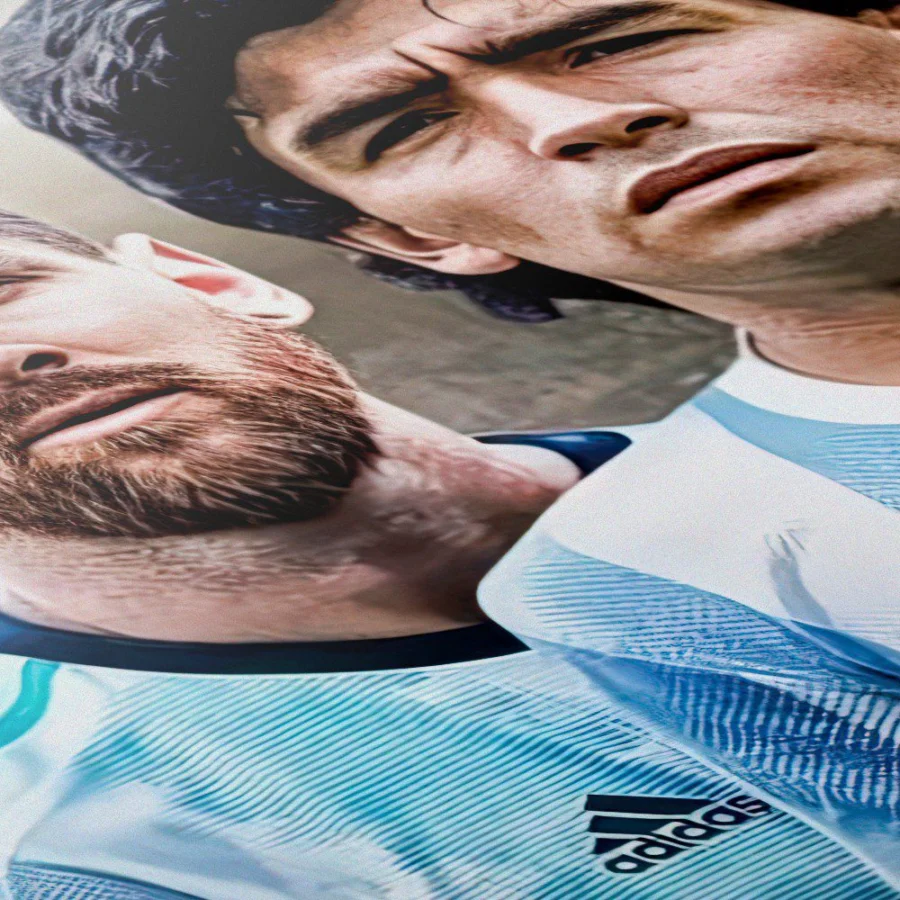 Cuadro de Messi & Maradona