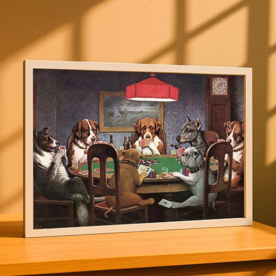 Cuadro de Perros Jugando al Poker