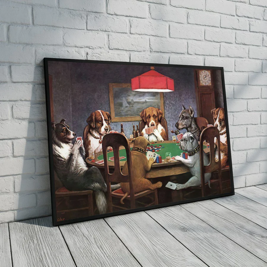 Cuadro de Perros Jugando al Poker