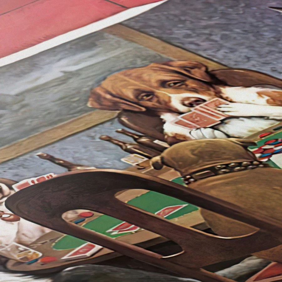 Cuadro de Perros Jugando al Poker