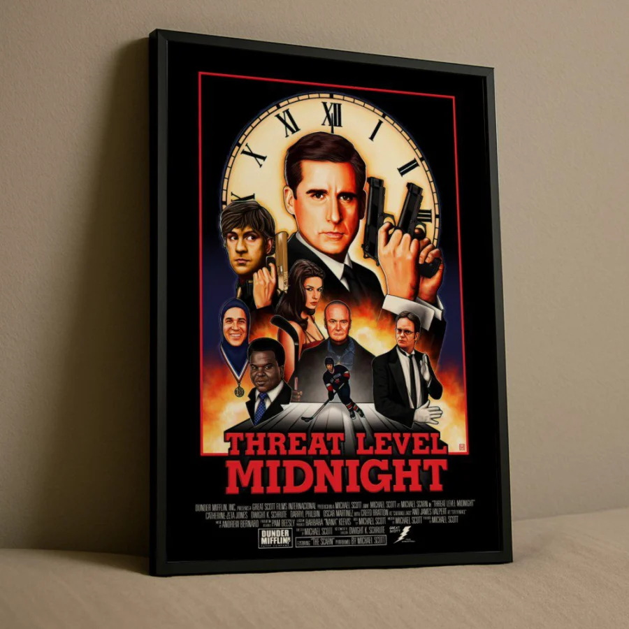 Cuadro de The Office «Threat Level Midnight»