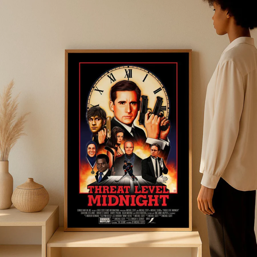 Cuadro de The Office «Threat Level Midnight»