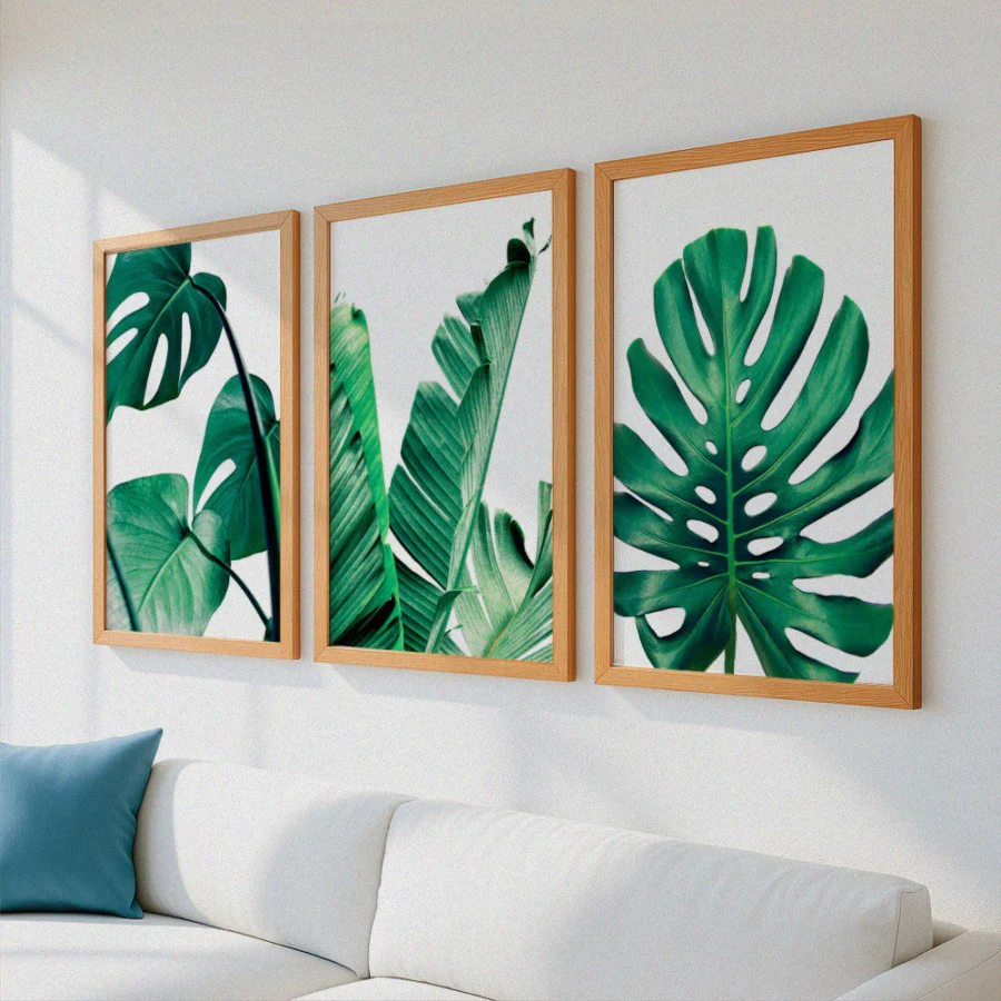 Mural Tríptico de Green Leafs