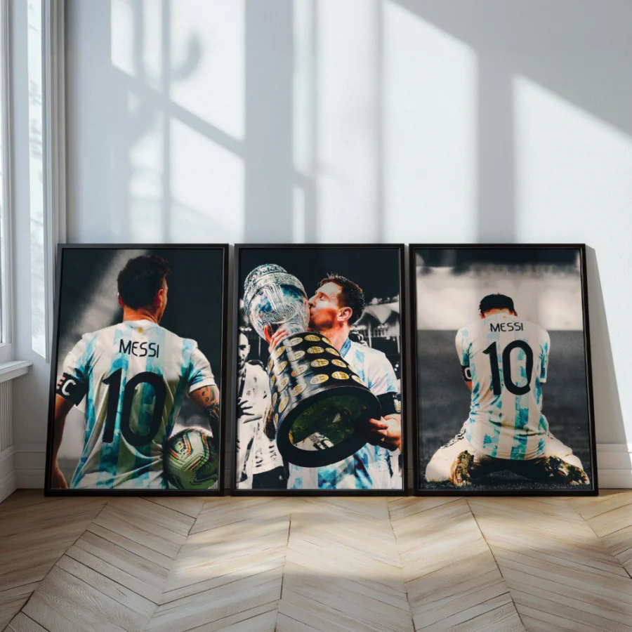 Mural Tríptico de Lionel Messi
